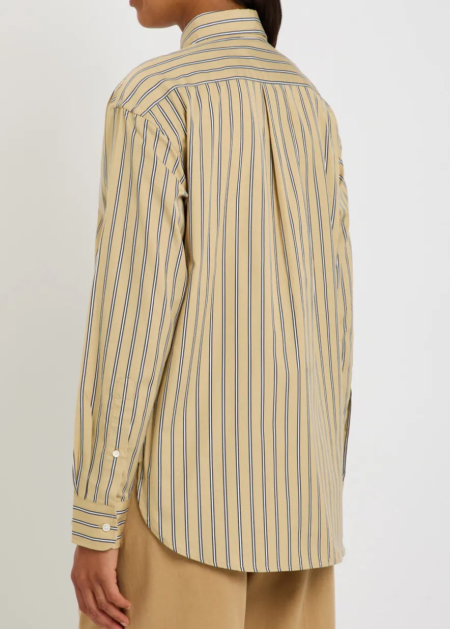 Striped cotton-poplin shirt