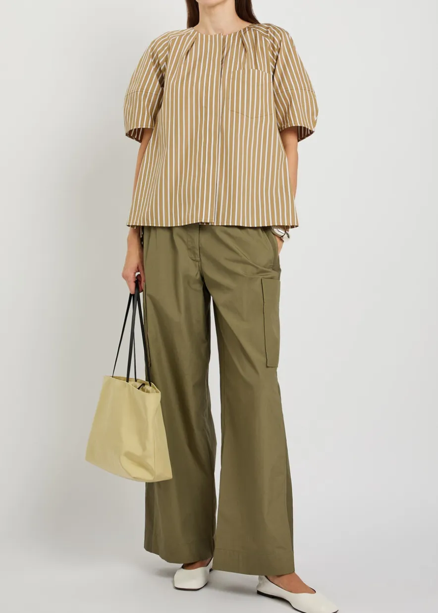 Striped cotton-poplin shirt