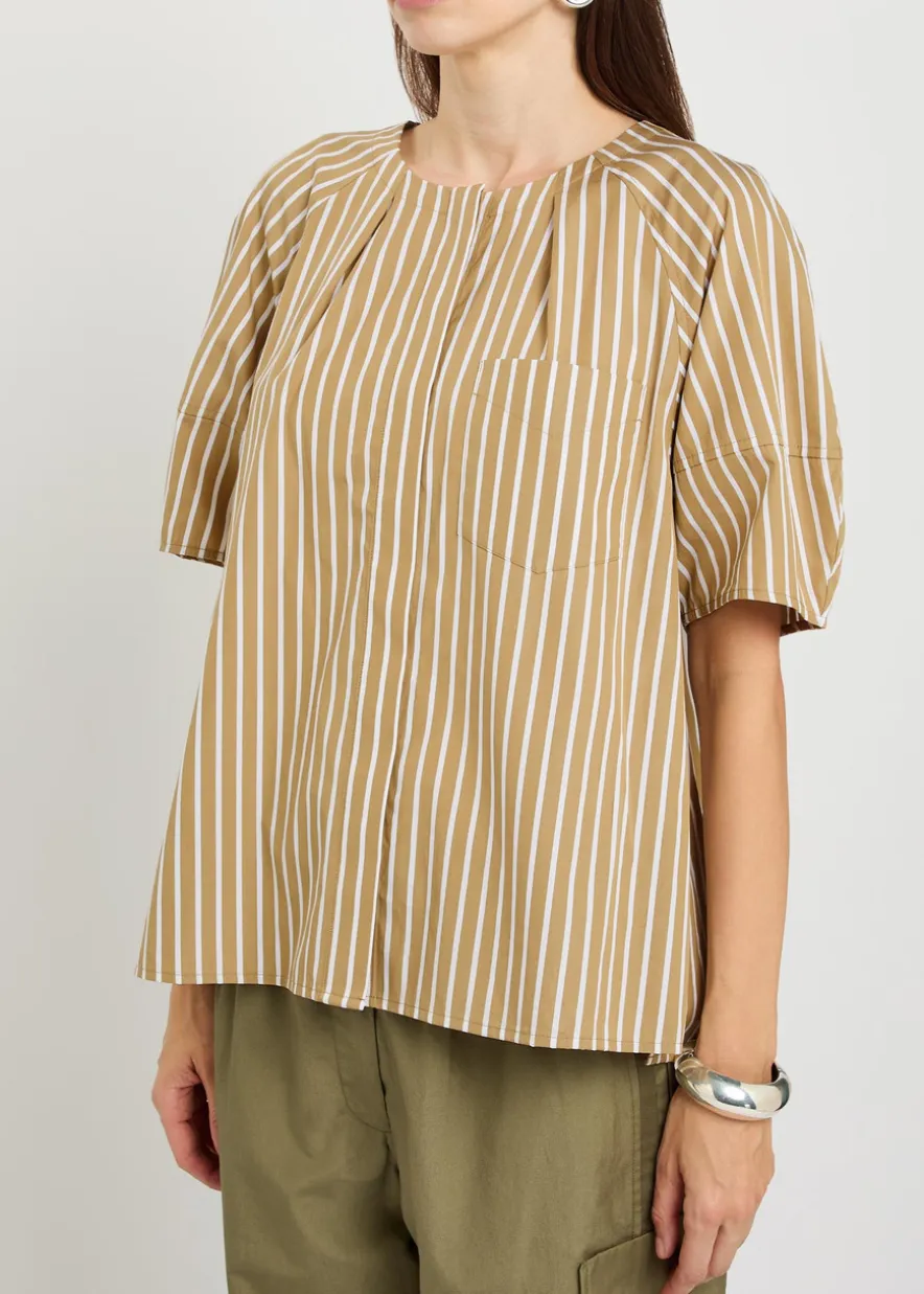 Striped cotton-poplin shirt
