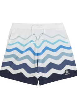 Striped cotton shorts