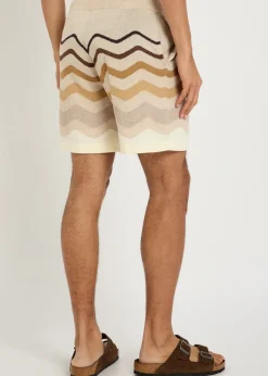 Striped cotton shorts