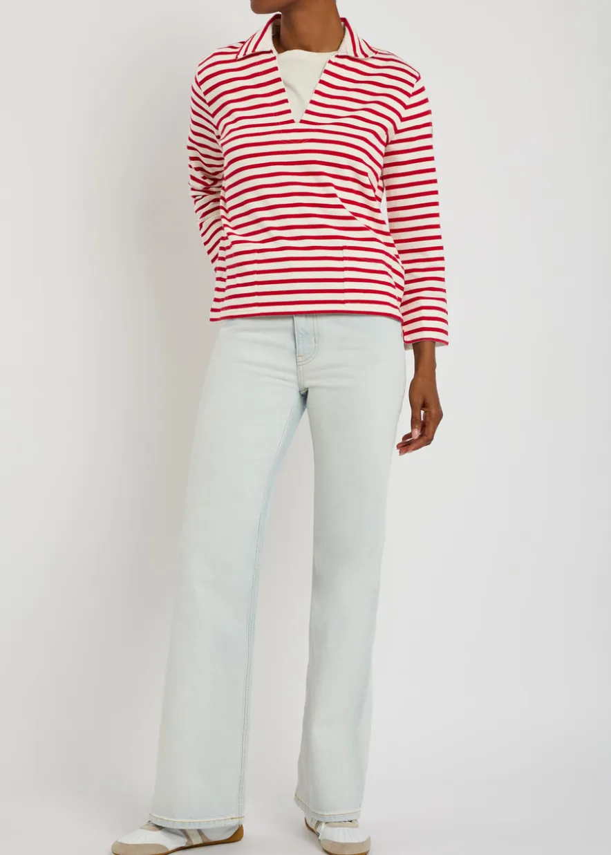 Striped cotton sweatshirt