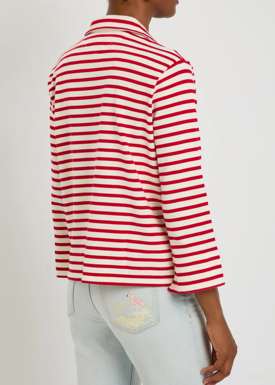 Striped cotton sweatshirt