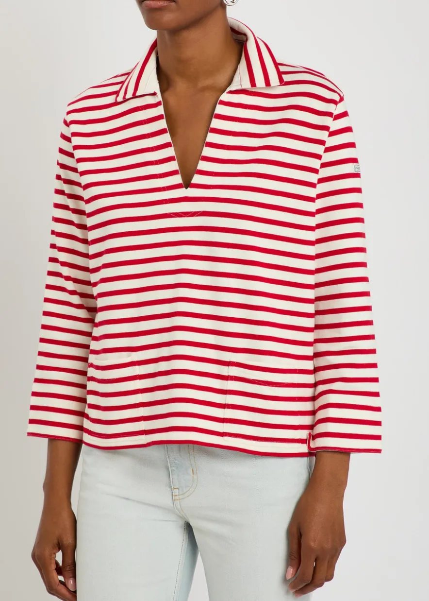 Striped cotton sweatshirt