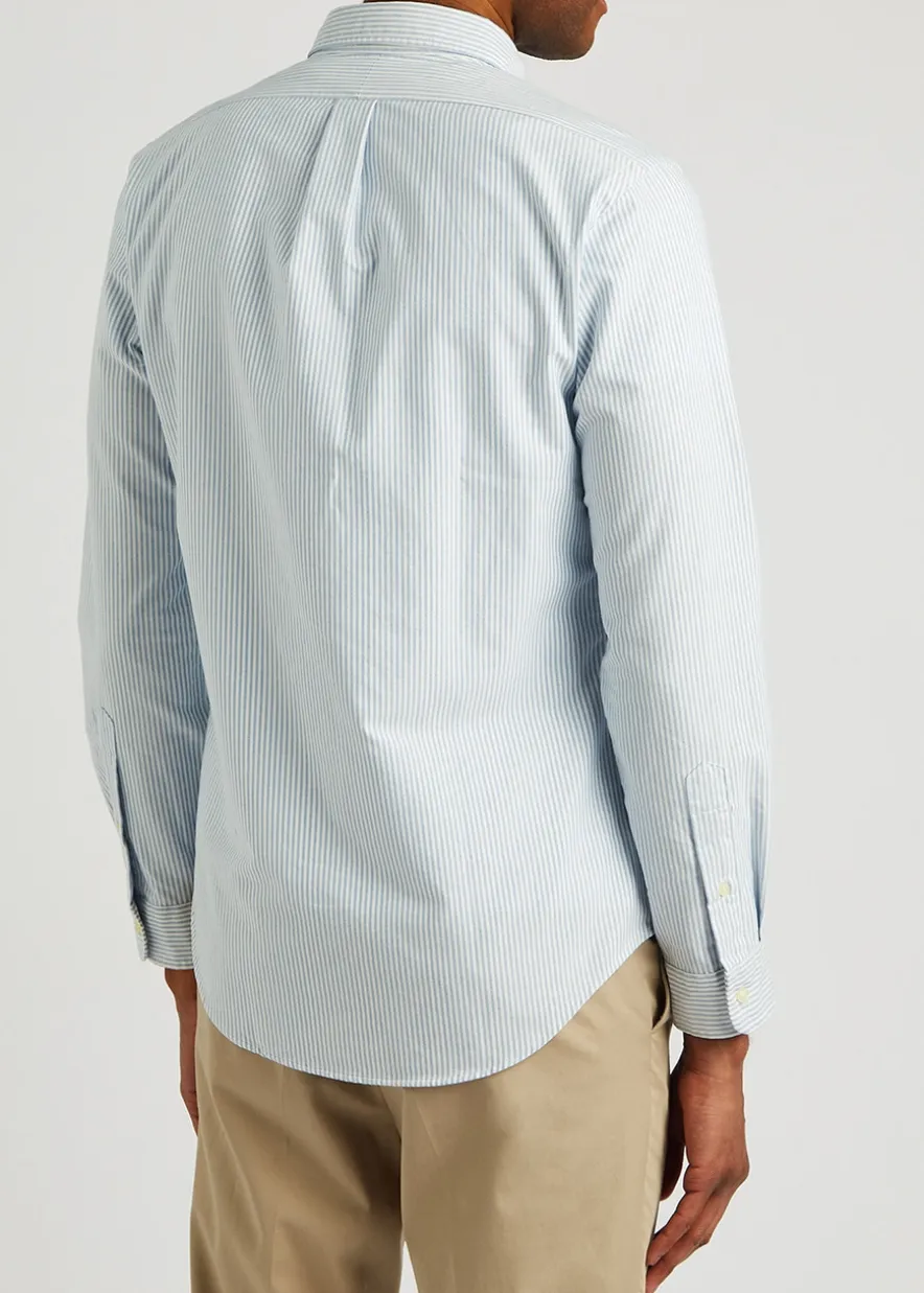 Striped piqué cotton Oxford shirt