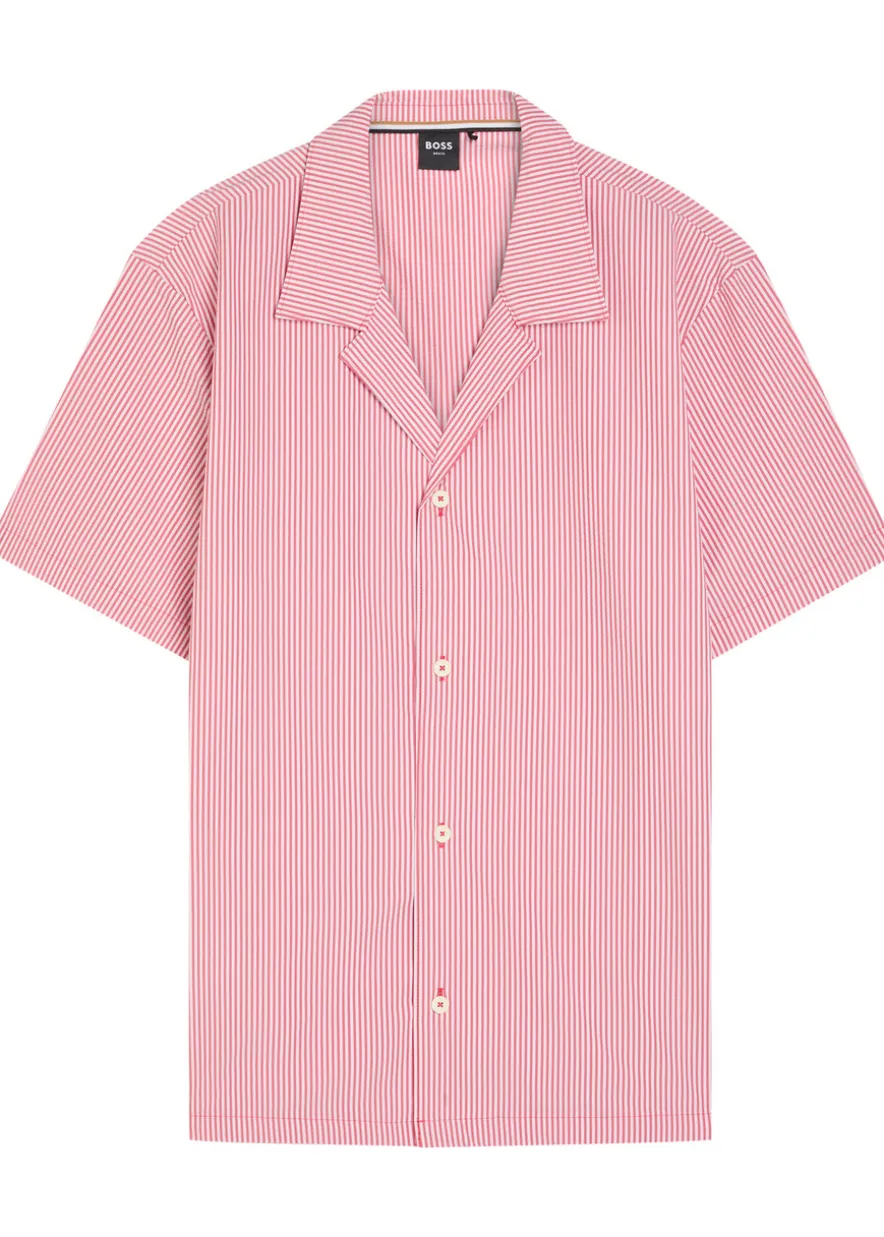 Striped seersucker shirt