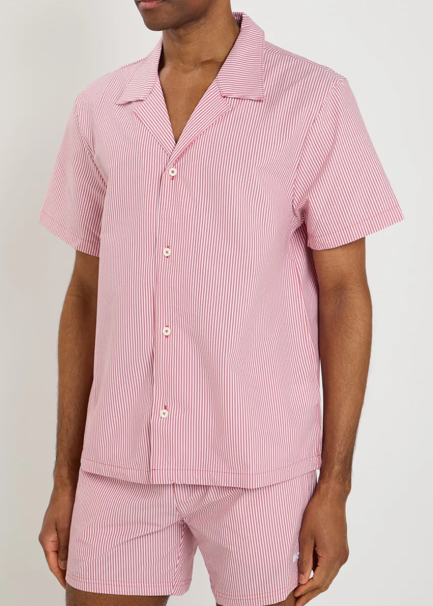 Striped seersucker shirt