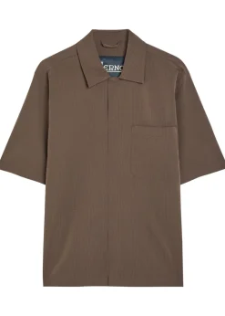 Striped seersucker shirt