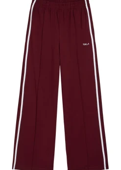 Striped straight-leg jersey sweatpants