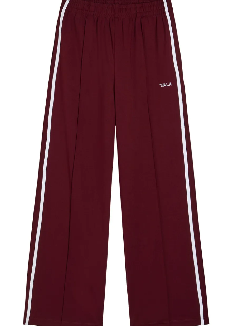 Striped straight-leg jersey sweatpants
