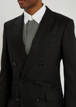 Striped wool blazer
