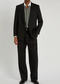Striped wool blazer