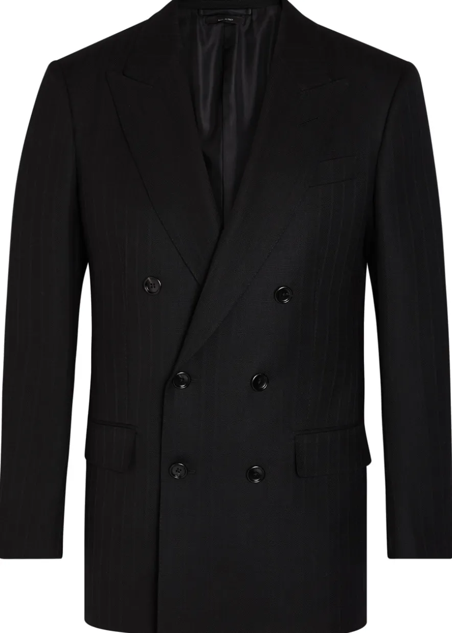 Striped wool blazer