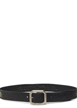 Studded Eagle leather belt