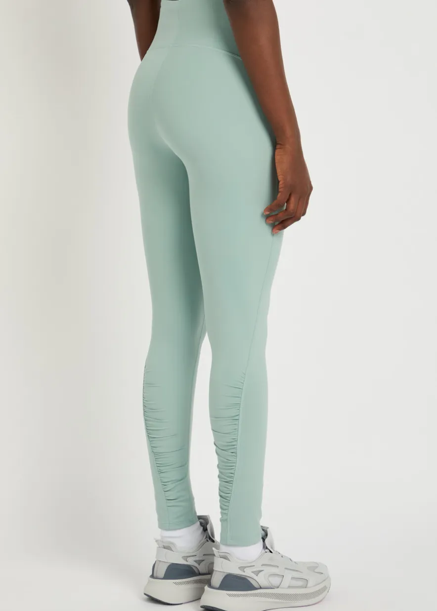 Studio ruched stretch-jersey leggings