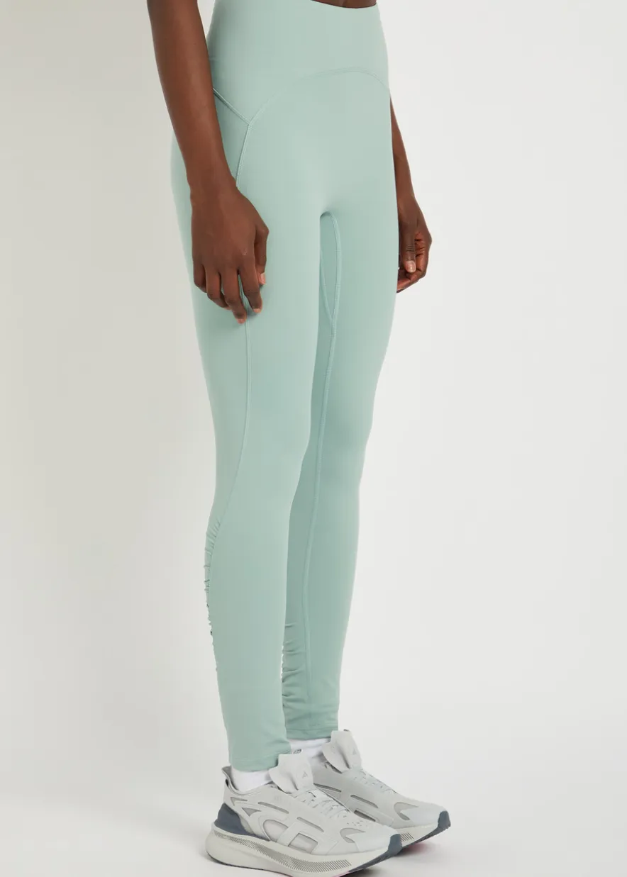 Studio ruched stretch-jersey leggings