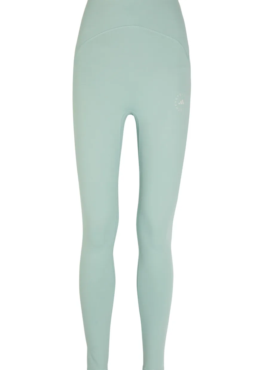 Studio ruched stretch-jersey leggings