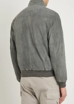 Suede bomber jacket