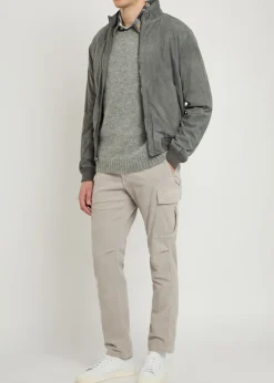 Suede bomber jacket