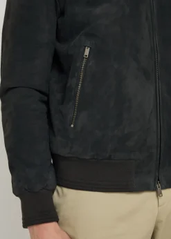 Suede bomber jacket