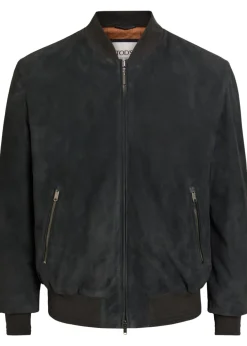 Suede bomber jacket