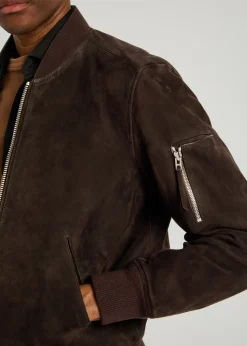 Suede bomber jacket