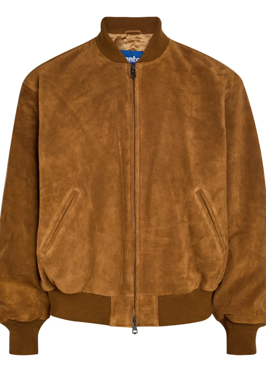 Suede bomber jacket