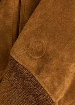 Suede bomber jacket