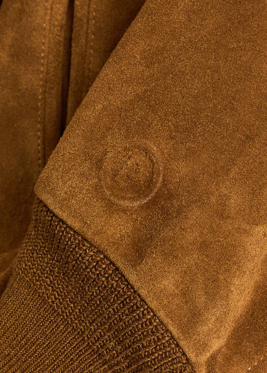 Suede bomber jacket