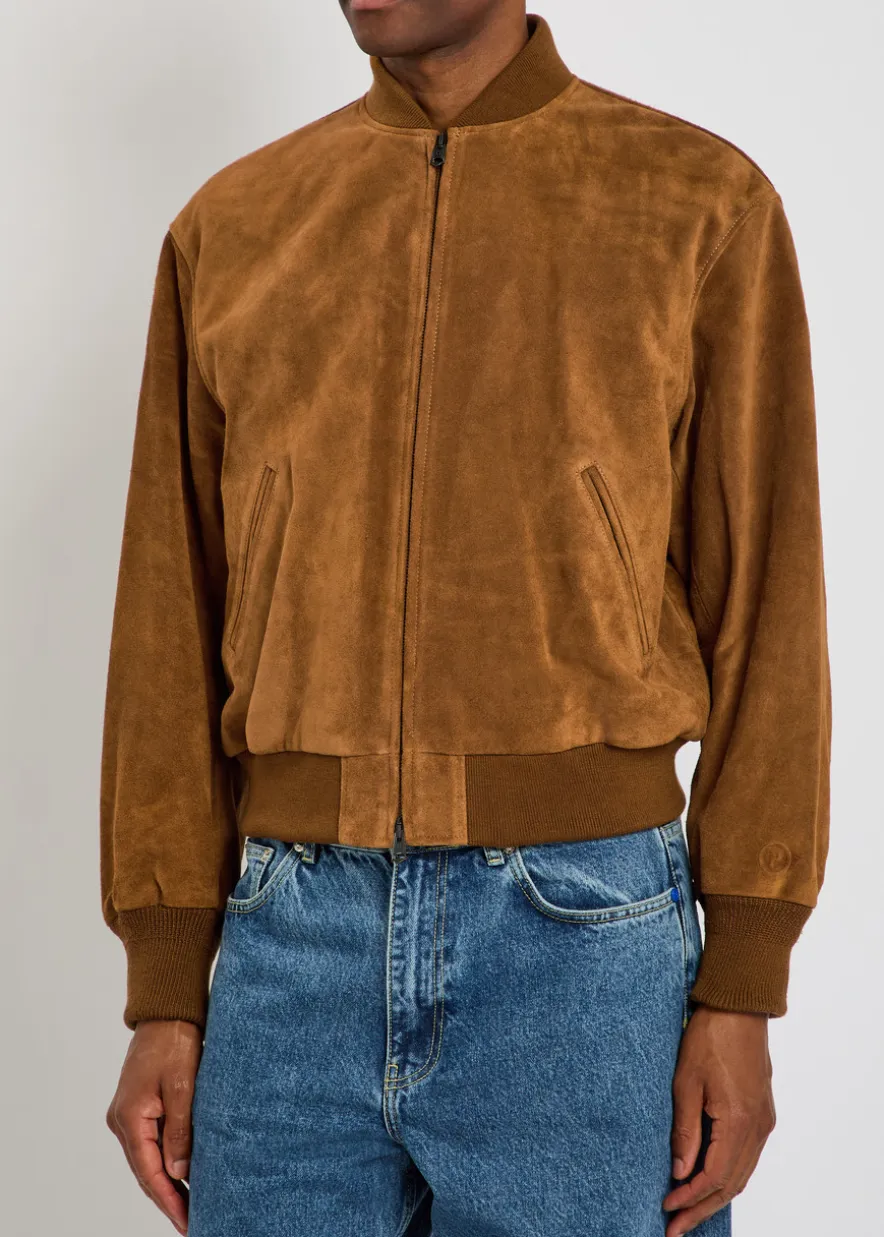Suede bomber jacket