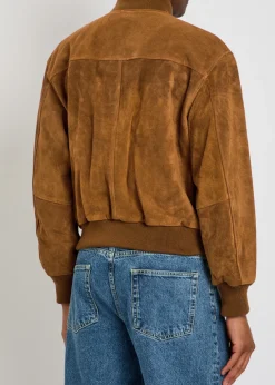 Suede bomber jacket