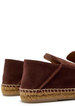 Suede espadrille loafers