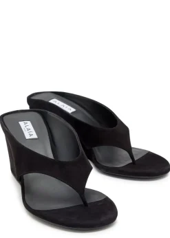 75 suede wedge mules