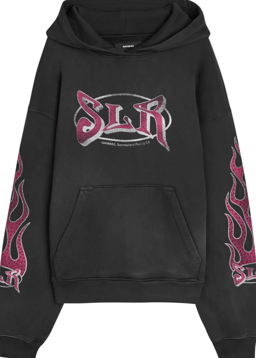 Summerland Racing hooded cotton sweatshirt