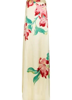 Sunblush Bloom floral-print silk maxi dress