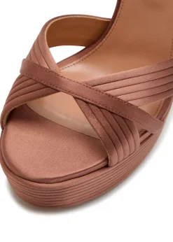 Sundance 140 satin platform sandals