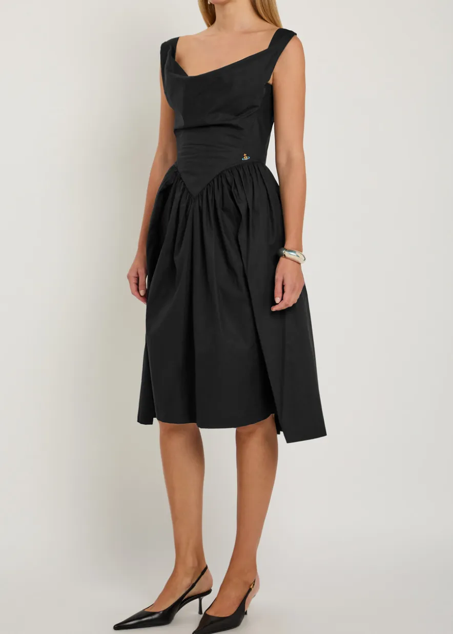 Sunday logo-embroidered cotton-poplin midi dress