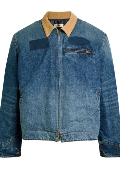Sun Faded washed denim jacket
