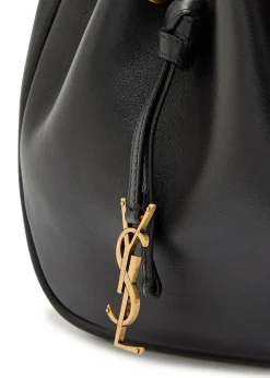 Supple logo leather bucket bag