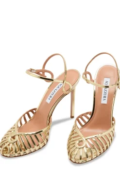 Sweet Surrender 105 metallic leather pumps