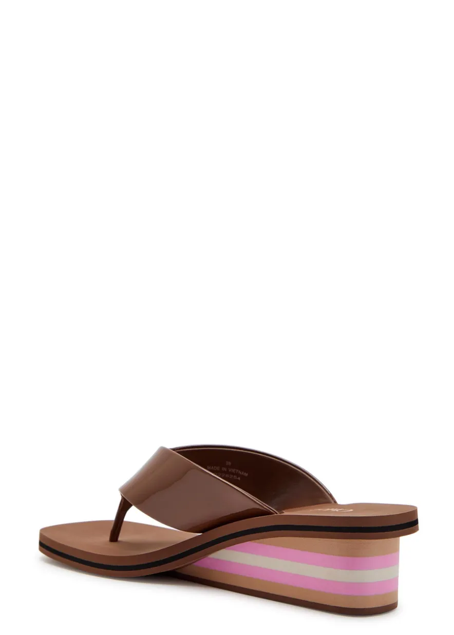 Swimming Cool 45 patent leather wedges