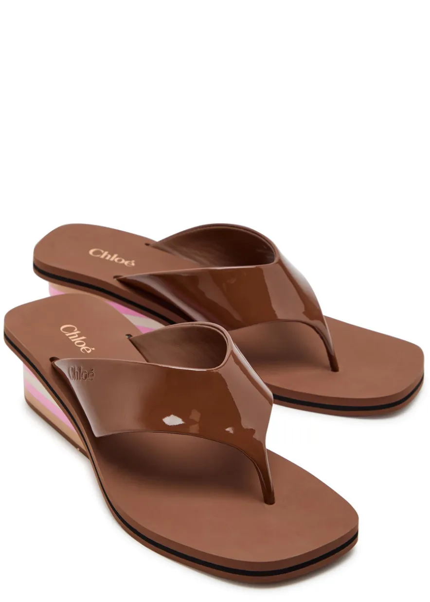 Swimming Cool 45 patent leather wedges