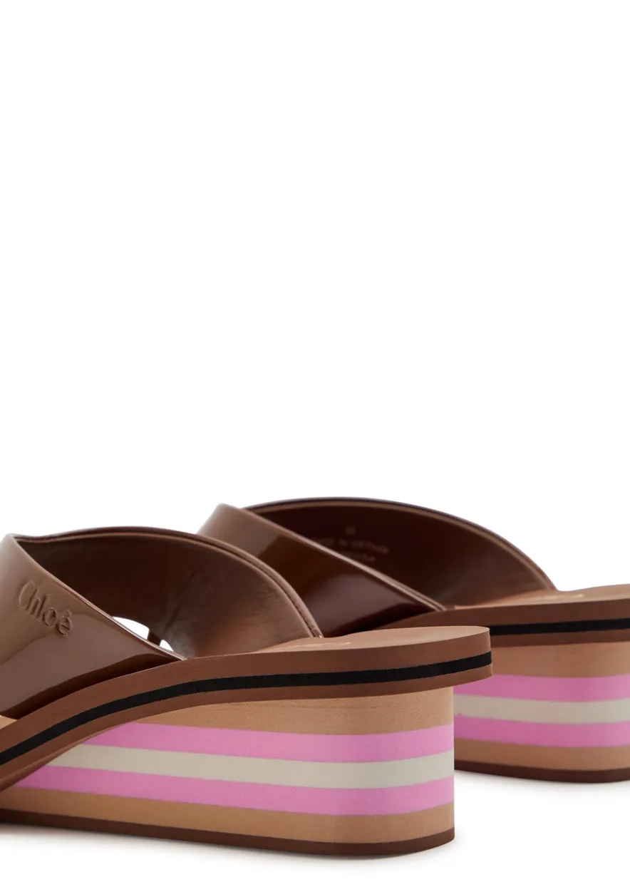 Swimming Cool 45 patent leather wedges