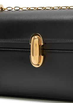 Symmetry chain leather pochette