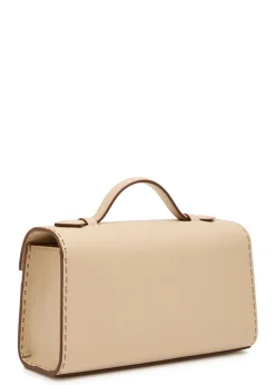 Symmetry grained leather pochette