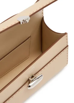 Symmetry grained leather pochette