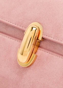 Symmetry mini suede cross-body bag