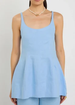 Syna darted linen top
