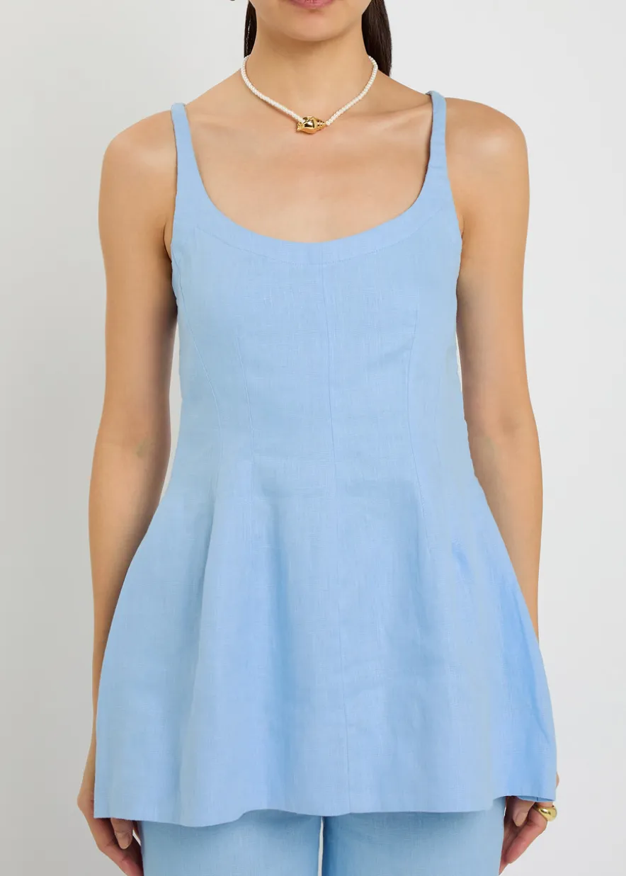 Syna darted linen top