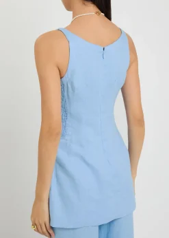 Syna darted linen top